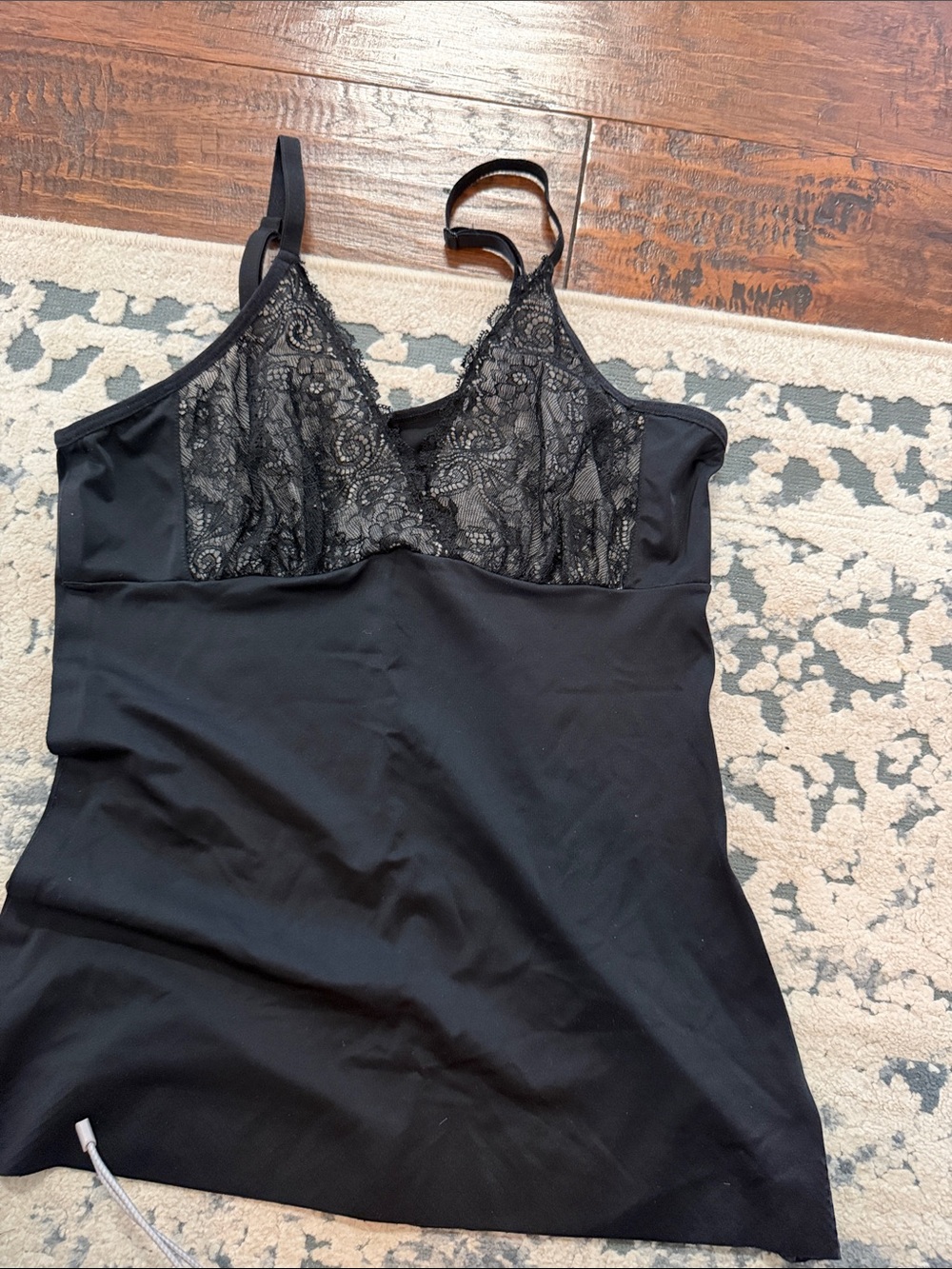 Ruby Ribbon Black Lace Second Skin Cami Style 1749
